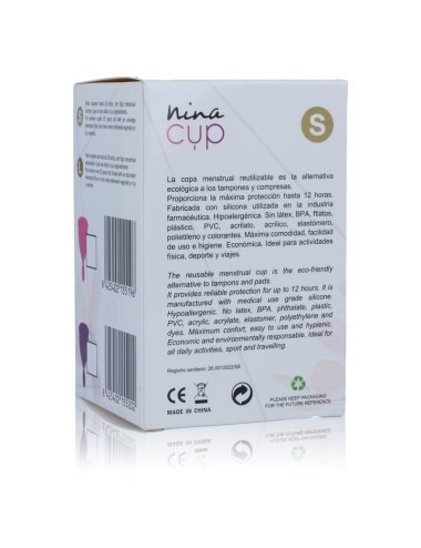 NINA KIKÍ - COPO MENSTRUAL ROSA - TAMANHO S