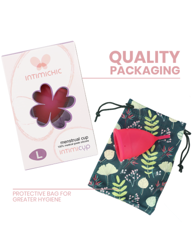 INTIMICHIC - COPO MENSTRUAL GRAU MÉDICO SILICONE - TAMANHO L