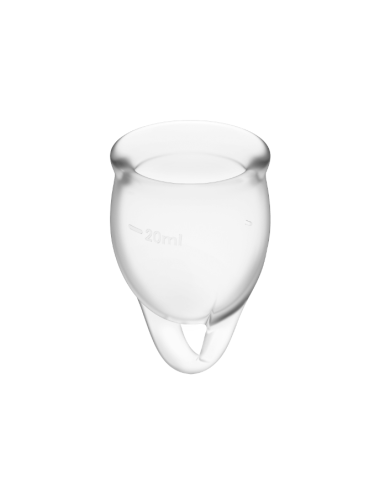 SATISFYER - COPO MENSTRUAL FEEL CONFIDENT TRANSPARENTE 15 + 20 ML