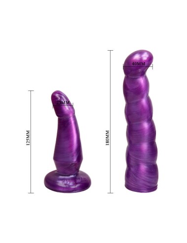 BAILE - ARNÊS ANAL E VAGINAL FÊMEA LILAC GPOINT 17 CM