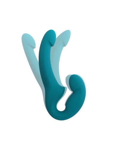 FUN FACTORY - SHARE LITE DILDO DUPLO DEEP SEA AZUL
