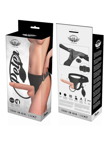HARNESS ATTRACTION - RNES PETER COM PÊNIS INFLVEL 18 CM -O- 3.5 CM