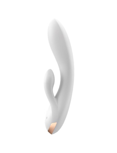 SATISFYER - APLICATIVO VIBRADOR DOUBLE FLEX BRANCO