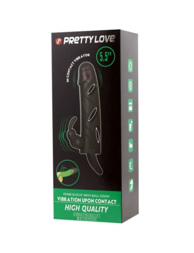 PRETTY LOVE - CAPA DE SILICONE COM VIBRAO 14 CM 2.0