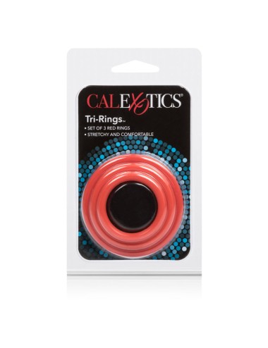 CALEXOTICS - CONJUNTO DE TRI-ANÉIS VERMELHO
