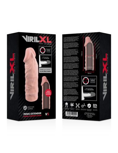 VIRILXL - EXTENSÃO DE PÊNIS NATURAL DE SILICONE LÍQUIDO V5