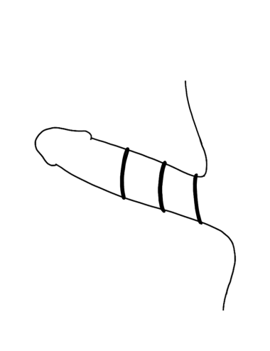OHMAMA - CONJUNTO DE 3 ANÉIS DE SILICONE PRETOS