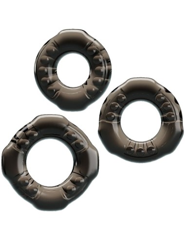 BAILE - COCK RINGS YVONNE CONJUNTO 3 ANÉIS PARA PÉNIS