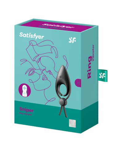 SATISFYER - VIBRADOR SNIPER RING PRETO