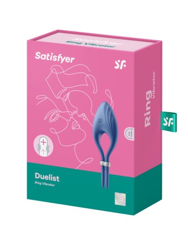 SATISFYER - VIBRADOR DE ANEL DUELISMO AZUL