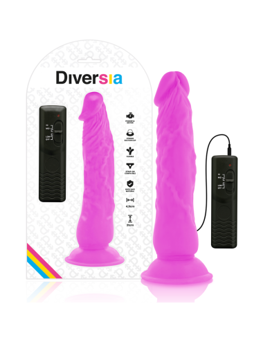 DIVERSIA - FLEXÍVEL VIBRAO VIBRANTE ROXO 21 CM -O- 4.9 CM