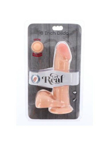 GET REAL - DILDO DE DUAL DENSIDADE PELE DE BOLAS DE 18 CM