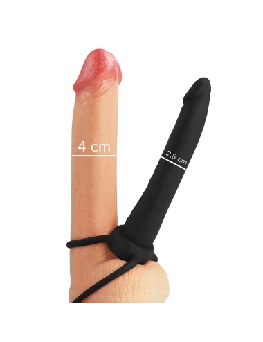 MYTHOLOGY - DILDO ANAL COBI ONYX COM ANEL DE GALO E TESTÍCULO 13 SILICONE CM