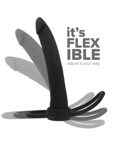 MYTHOLOGY - DILDO ANAL COBI ONYX COM ANEL DE GALO E TESTÍCULO 13 SILICONE CM