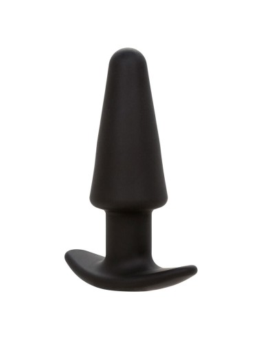 CALEXOTICS - ROCK BOTTOM PLUG ANAL CÔNICO 10 VIBRAÇÕES SILICONE PRETO