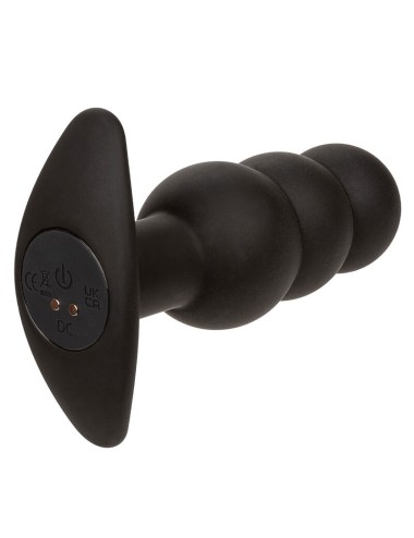 CALEXOTICS - ROCK BOTTOM PLUG ANAL COM ESFERAS 10 VIBRAÇÕES SILICONE PRETO