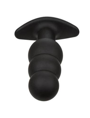 CALEXOTICS - ROCK BOTTOM PLUG ANAL COM ESFERAS 10 VIBRAÇÕES SILICONE PRETO