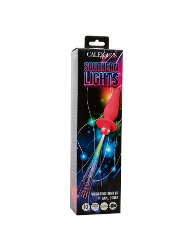 CALEXOTICS - SOUTHERN LIGHTS LIGHT UP ANAL PLUG 10 VIBRAÇÕES SILICONE ROSA