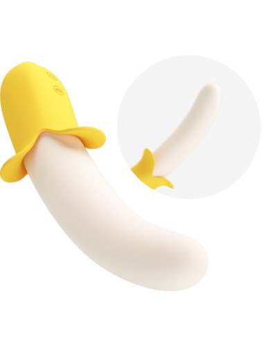 PRETTY LOVE - BANANA GEEK SUPER POWER 7 VIBRAÕES PARA CIMA E PARA BAIXO SILICONE PRETO