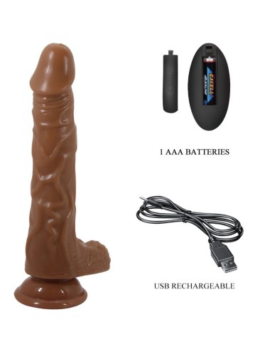 BAILE - BODACH VIBRADOR REALÍSTICO COM VENTOSA DE CONTROLE REMOTO