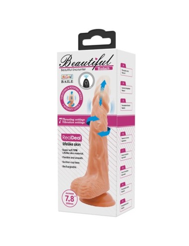 BAILE - BODACH VIBRADOR REALÍSTICO COM VENTOSA DE CONTROLE REMOTO