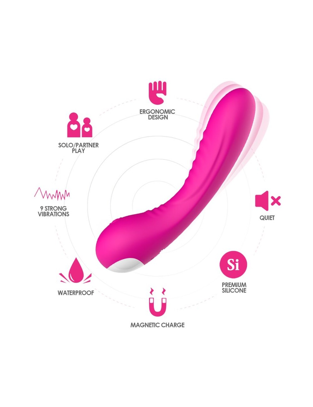 ARMONY - VIBRADOR LEGEND SILICONE FÚCSIA