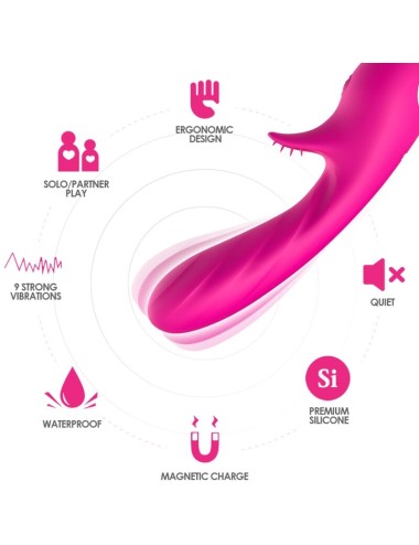 ARMONY - VIBRADOR ROMANCE COM ESTIMULADOR FÚCSIA