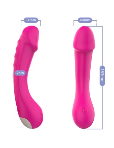 ARMONY - VIBRADOR DILDO G-SPOT SILICONE FÚCSIA
