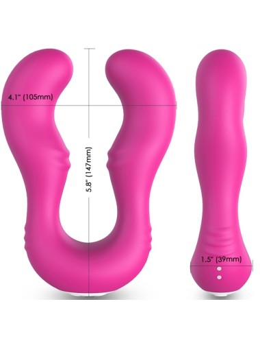 ARMONY - VIBRADOR SERAPH DUPLO CONTROLE REMOTO FÚCSIA