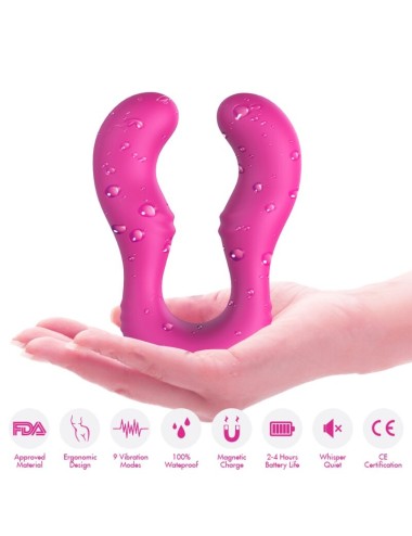 ARMONY - VIBRADOR SERAPH DUPLO CONTROLE REMOTO FÚCSIA