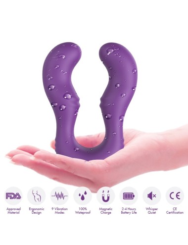 ARMONY - VIBRADOR SERAPH DUPLO CONTROLE REMOTO ROXO
