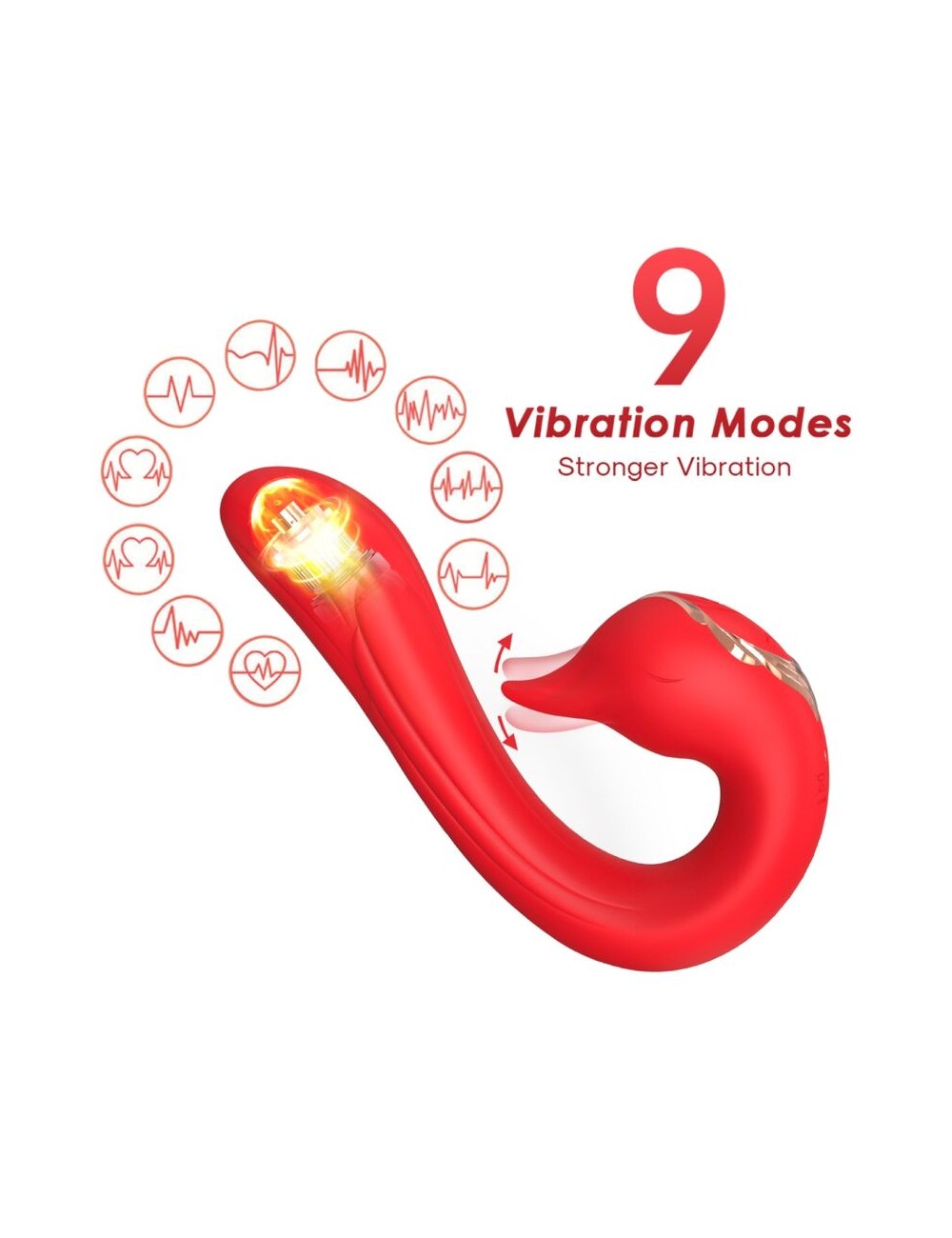 ARMONY - VIBRADOR DELFIN MULTIPOSIÇÃO E EFEITO DE CALOR VERMELHO