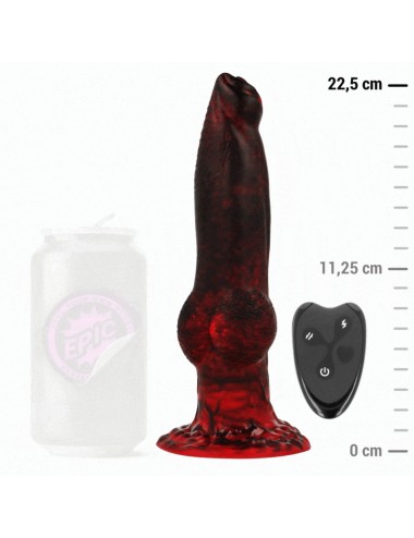 EPIC - PROMETHEUS DILDO TITAN EM CHAMAS CONTROLE REMOTO RECARREGÁVEL