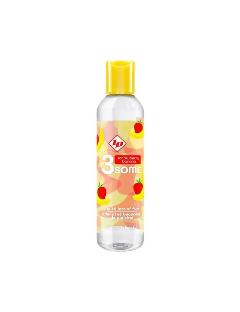 ID 3SOME - GARRAFA DE BANANA DE MORANGO COM 4 FL OZ