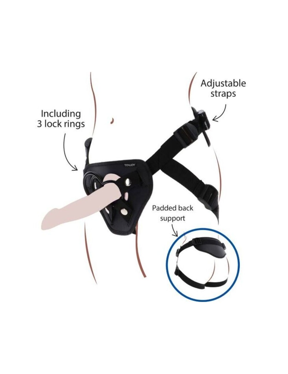 GET REAL - STRAP-ON DELUXE CHICOTE PRETO GET REAL - STRAP-ON DELUXE CHICOTE PRETO