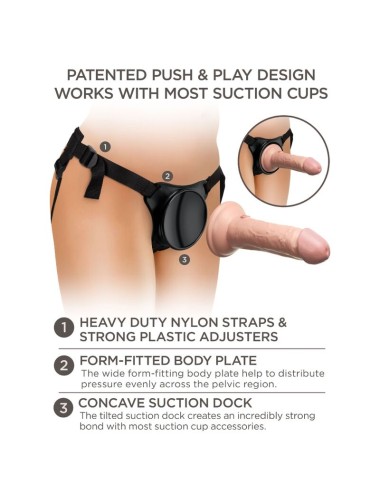 KING COCK - ELITE ARNÊS AJUSTVEL COM DILDO 15.2 CM PARA INICIANTES