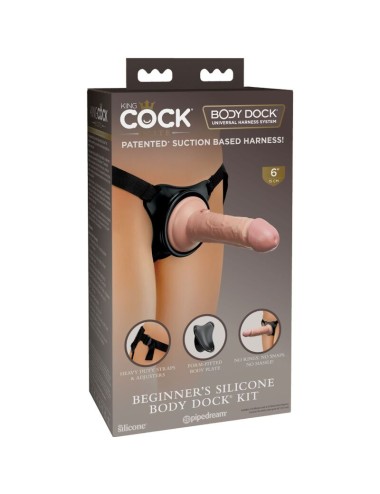 KING COCK - ELITE ARNÊS AJUSTVEL COM DILDO 15.2 CM PARA INICIANTES