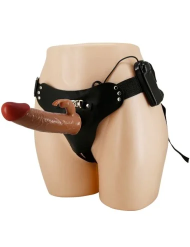 PRETTY LOVE - MARION HARNESS CUECAS UNIVERSAIS COM DILDO VIBRATÓRIO 19 CM MARROM