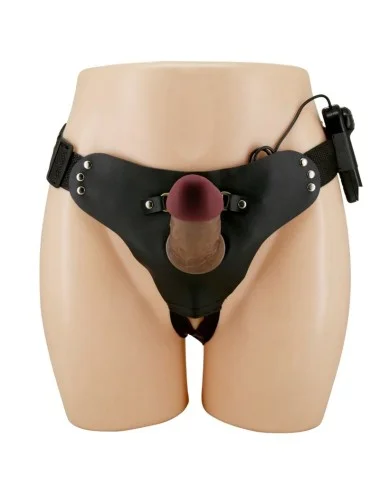 PRETTY LOVE - MARION HARNESS CUECAS UNIVERSAIS COM DILDO VIBRATÓRIO 19 CM MARROM