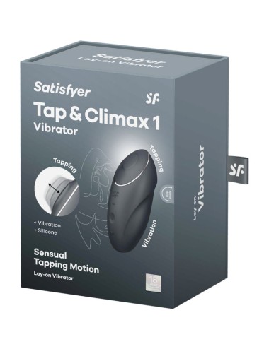 SATISFYER - TAP & CLIMAX 1 VIBRADOR LAY-ON PRETO