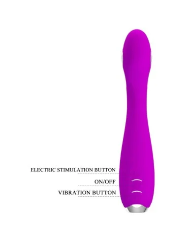 PRETTY LOVE - VIBRADOR DE ELETROCHOQUE RECARREGVEL HECTOR - ROXO IMPERMEVEL