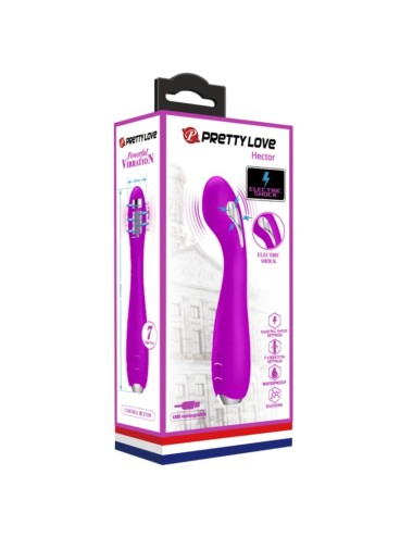 PRETTY LOVE - VIBRADOR DE ELETROCHOQUE RECARREGVEL HECTOR - ROXO IMPERMEVEL