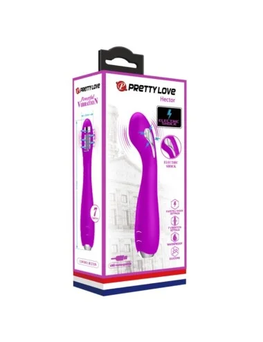 PRETTY LOVE - VIBRADOR DE ELETROCHOQUE RECARREGVEL HECTOR - ROXO IMPERMEVEL