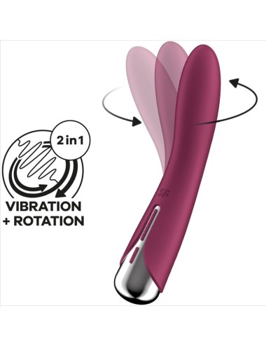 SATISFYER - VIBRADOR ROTATOR G-SPOT VIBE 1 G-SPOT VERMELHO