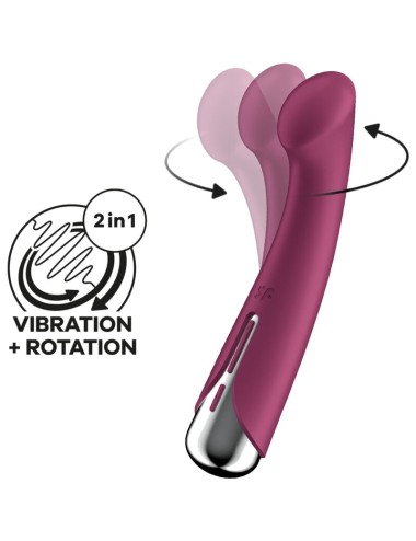 SATISFYER - SPINNING G-SPORT 1 VIBRADOR ROTATOR VERMELHO