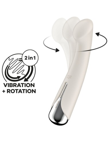 SATISFYER - SPINNING G-SPORT 1 VIBRADOR ROTATOR BEGE