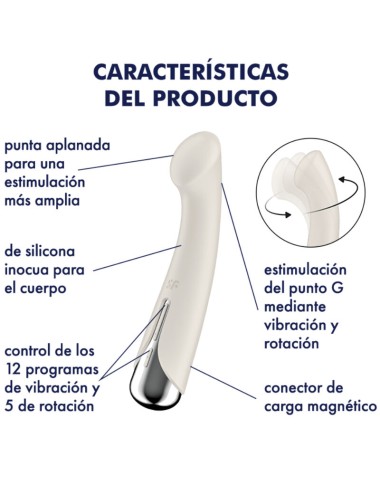SATISFYER - SPINNING G-SPORT 1 VIBRADOR ROTATOR BEGE