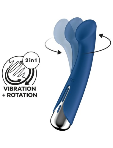 SATISFYER - SPINNING G-SPORT 1 VIBRADOR ROTATOR AZUL