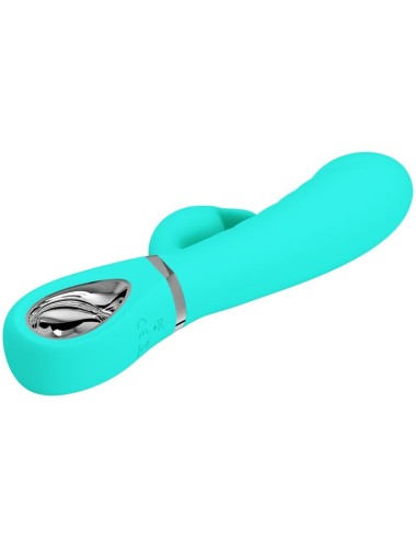 PRETTY LOVE - VIBRADOR PRESCOTT MULTIFUNÕES G-SPOT AQUA VERDE