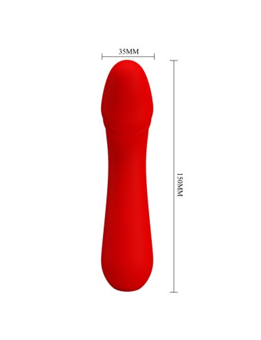 PRETTY LOVE - VIBRADOR RECARREGVEL CETUS VERMELHO